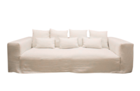 Sofá y sillones de lino